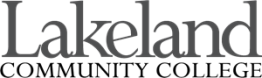 Black and White Lakeland Community College logo