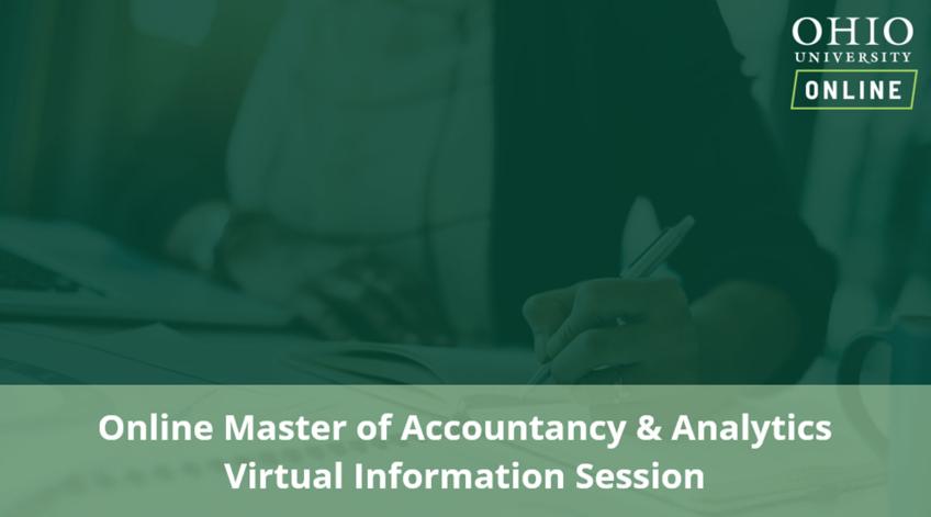 Online Master of Accountancy and Analytics, Virtual Information Session