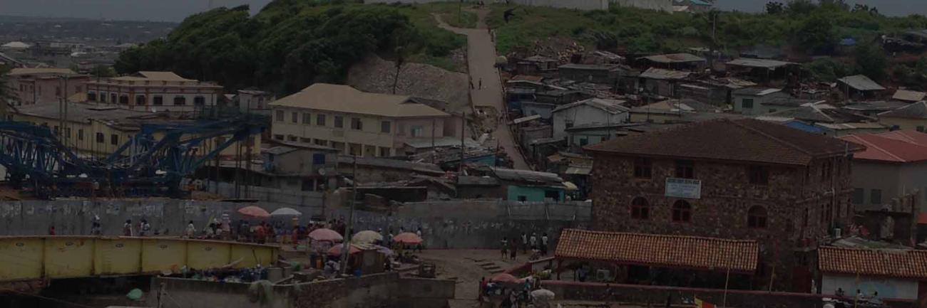 A cityscape in Ghana