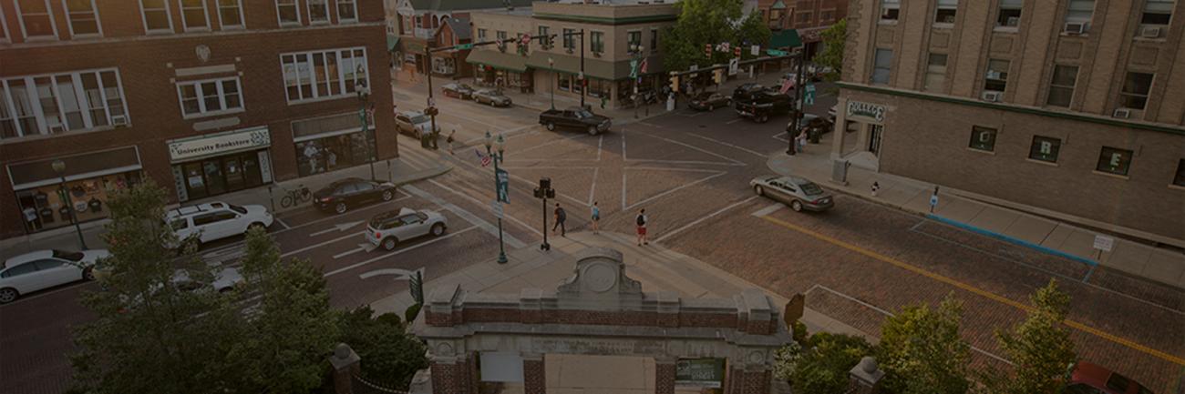 The crossroads of Uptown Athens and the College Green