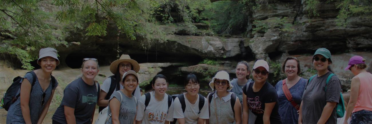OHIO Spanish graduate students enjoy a hike together
