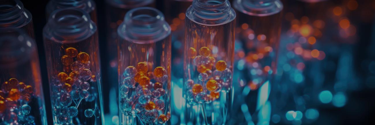 A colorful photo of test tubes