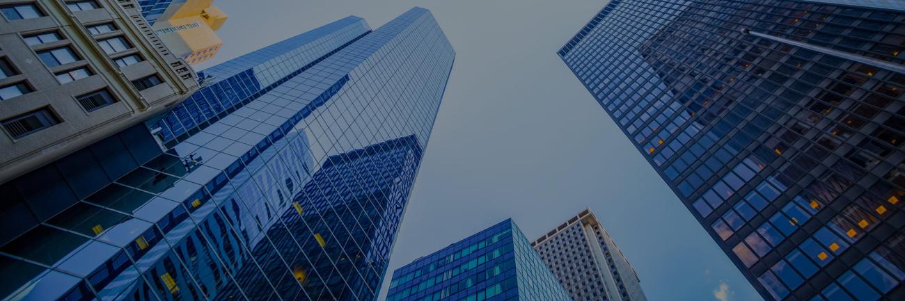 A ground-up view of skyscrapers