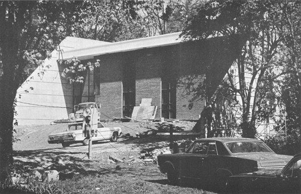 The Ohio University Accelerator Laboratory on May 1, 1967. The construction is nearly complete. This photo is taken from a proposal submitted to the National Science Foundation seeking to enhance the Department of Physics. 