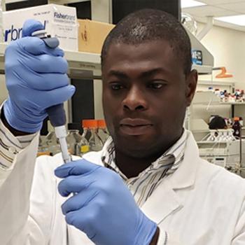 OHIO chemistry graduate student Dare Michael Ogunsekan