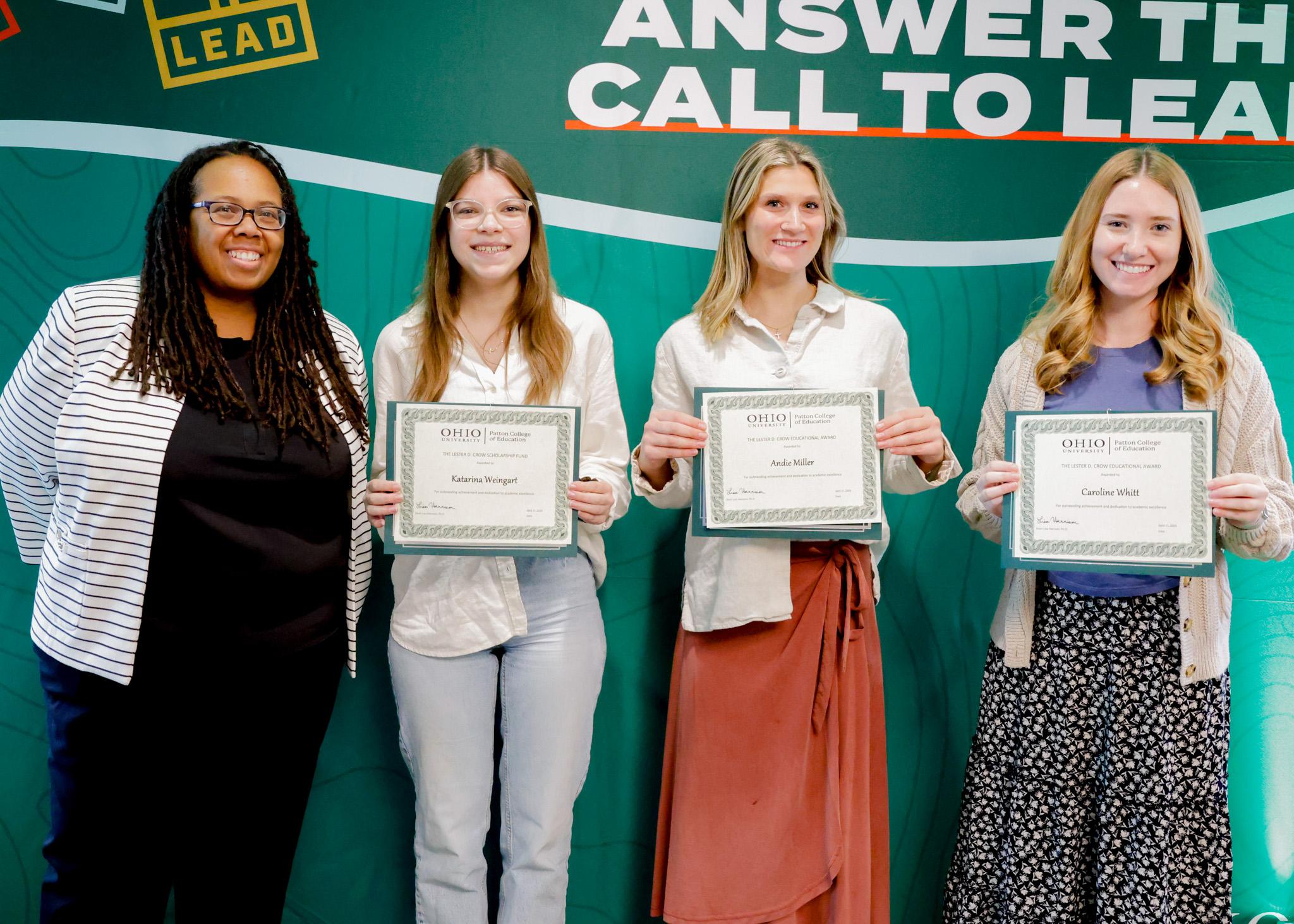 Lester D. Crow Scholarship Fund and Educational Award Winners 2024-25