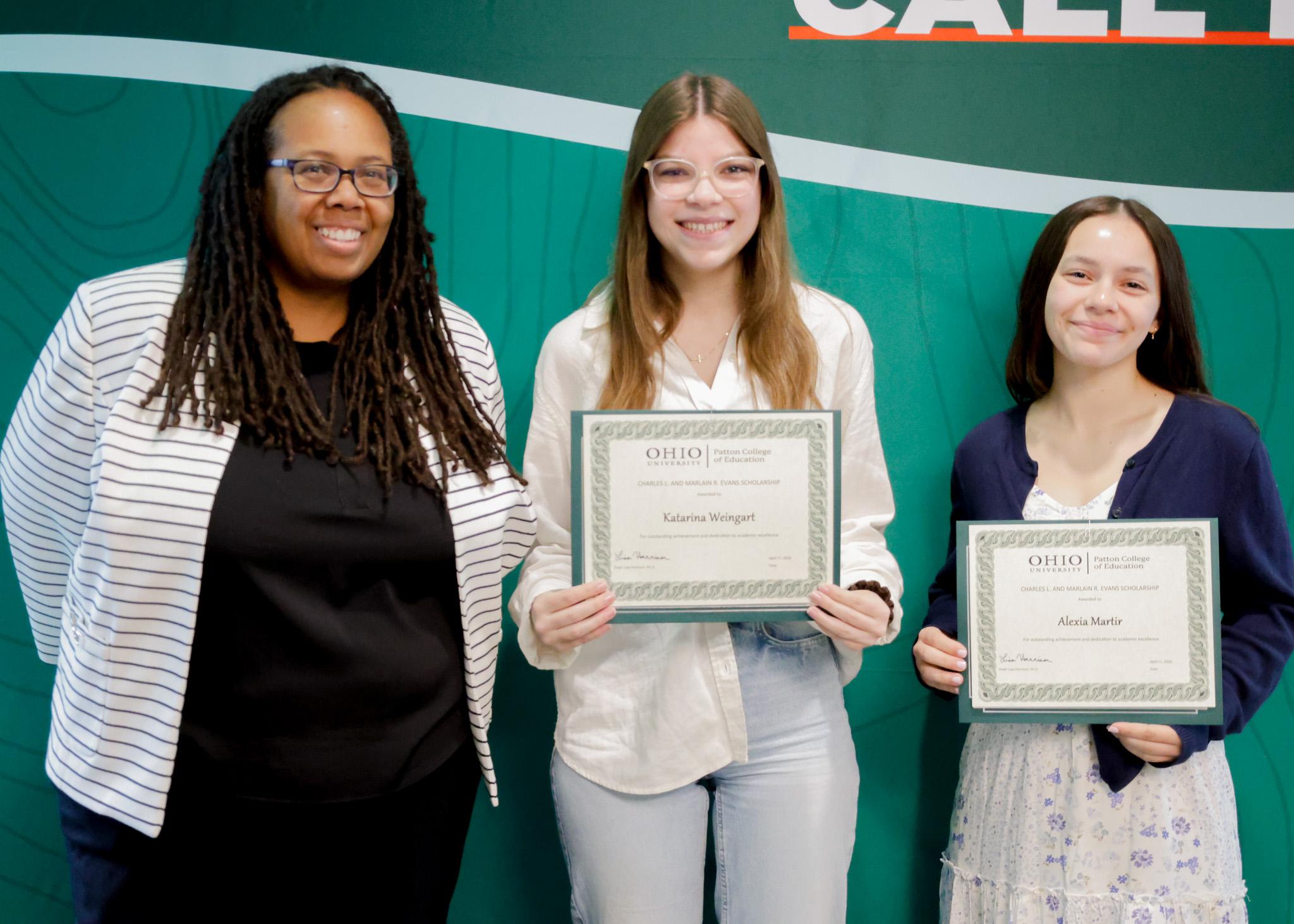 Charles L. and Marlain R. Evans Scholarship Winners 2024-25