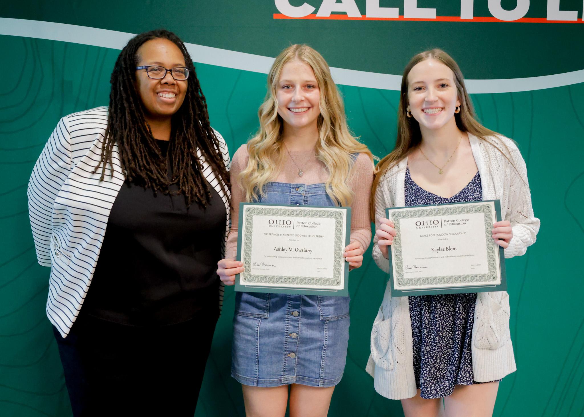 Grace Rogers McCoy and Frances P. McNiece Endowed Scholarship Winners 2024-25