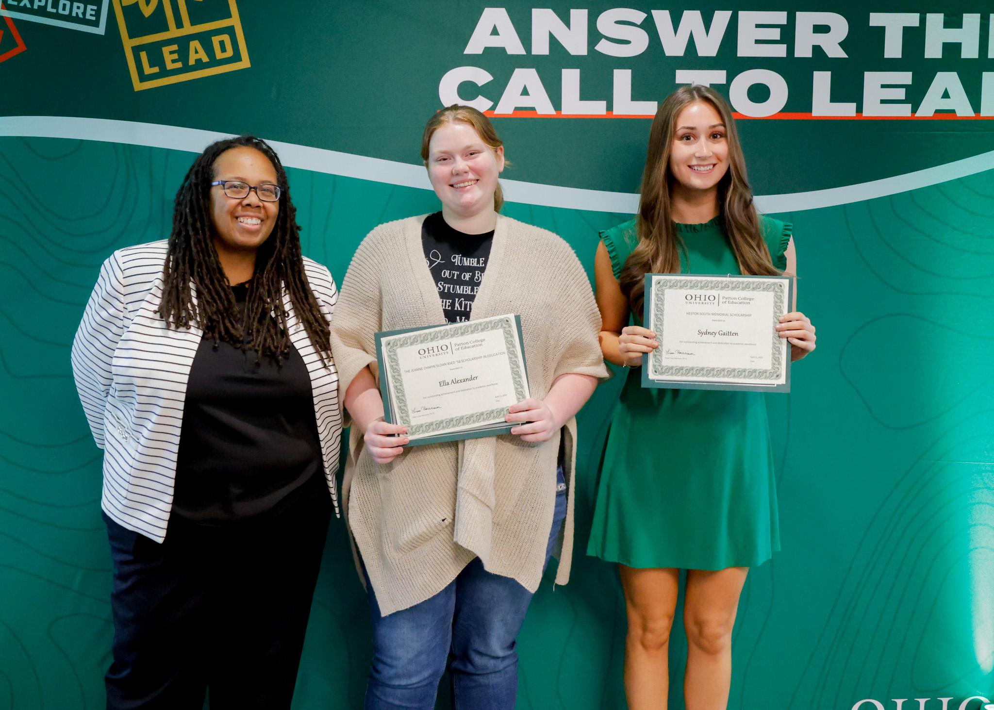Jeanne Chaplin Sloan BSED '58 Scholarship in Education and Hester South Memorial Scholarship Winners 2024-25