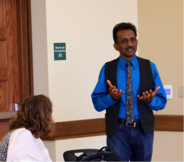 Yegan Pillay teaching a counseling course.