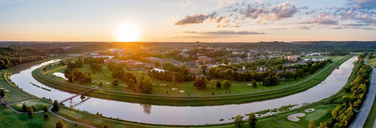 Aerial view of campus