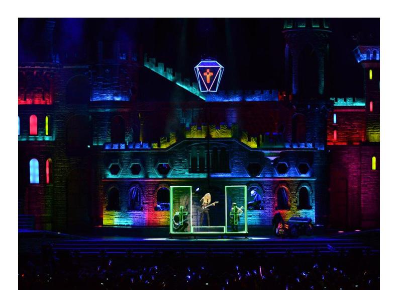 Wide shot of concert stage