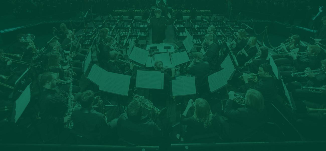 Ohio University's Wind Symphony performs on stage