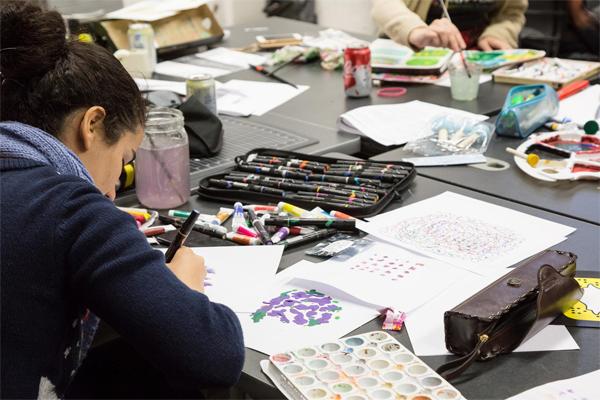 Art Education student at work