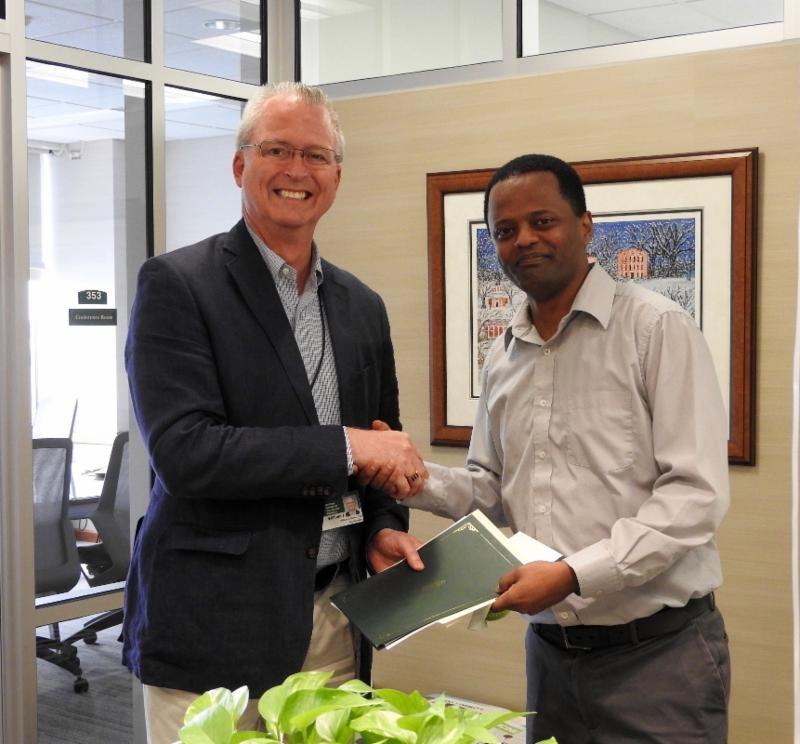 Zelalem Haile receives award