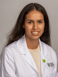 head shot of student in their white coat