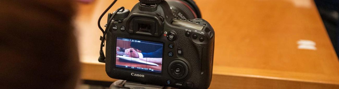 Camera recording a meeting