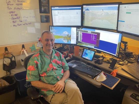 Doug in his office