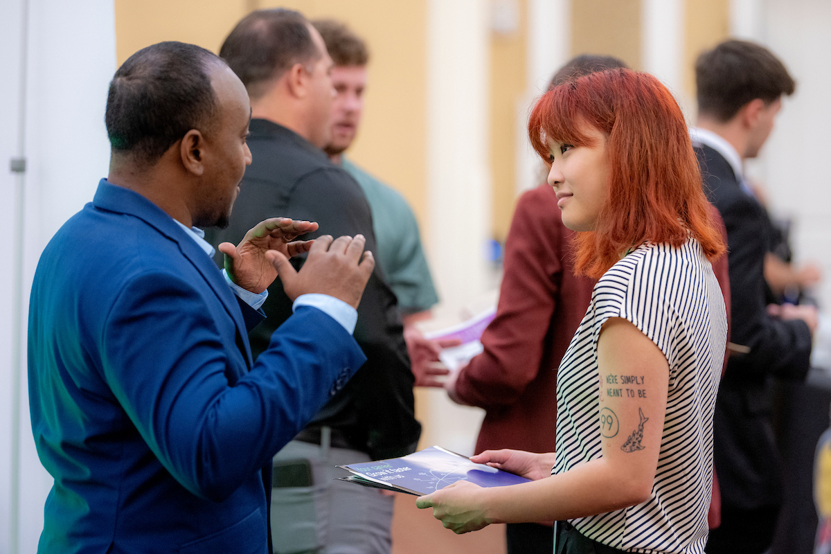 Students and employers at a Career Fair in OHIO