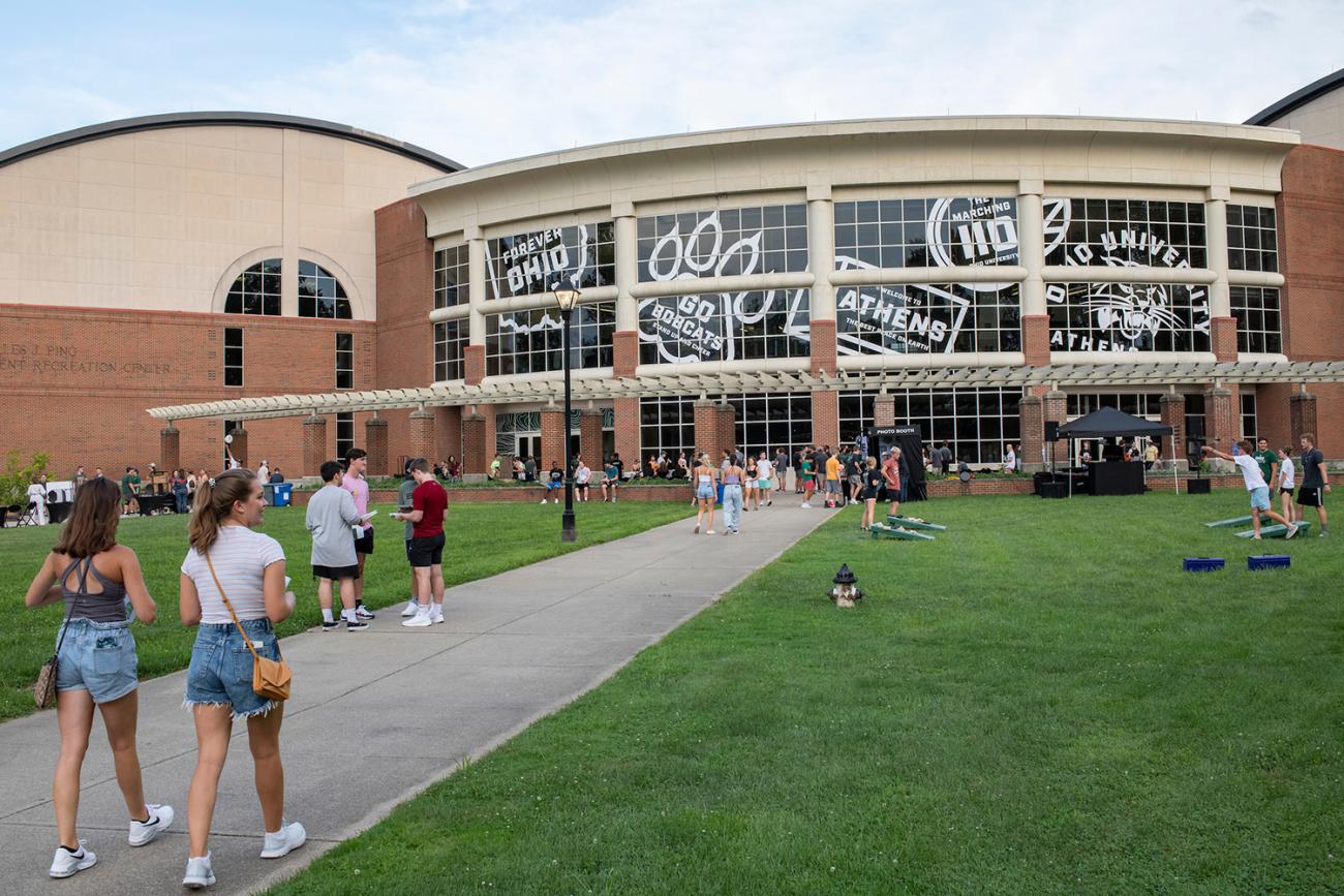 Party outside of Ping Center 