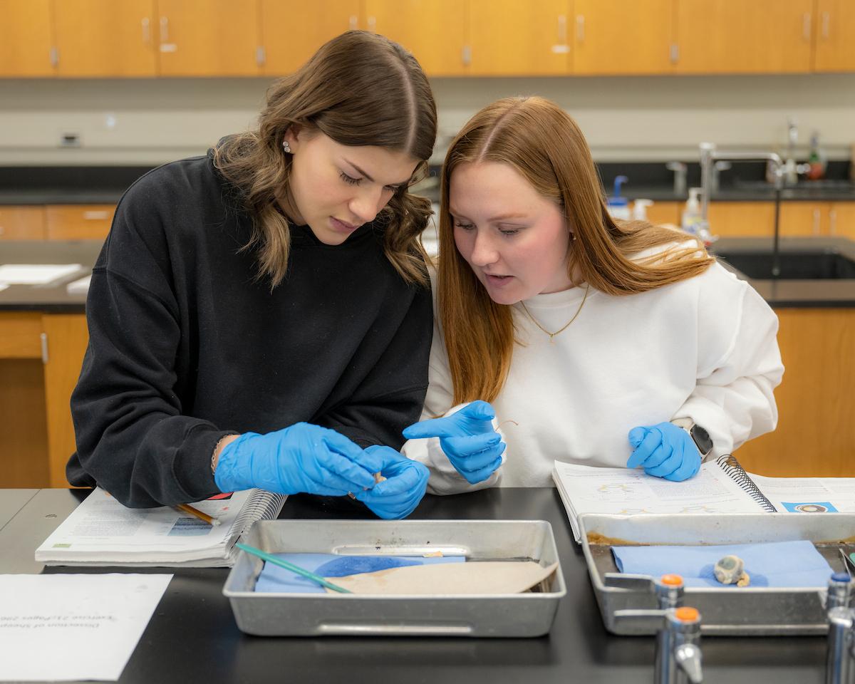 Student in bio class 