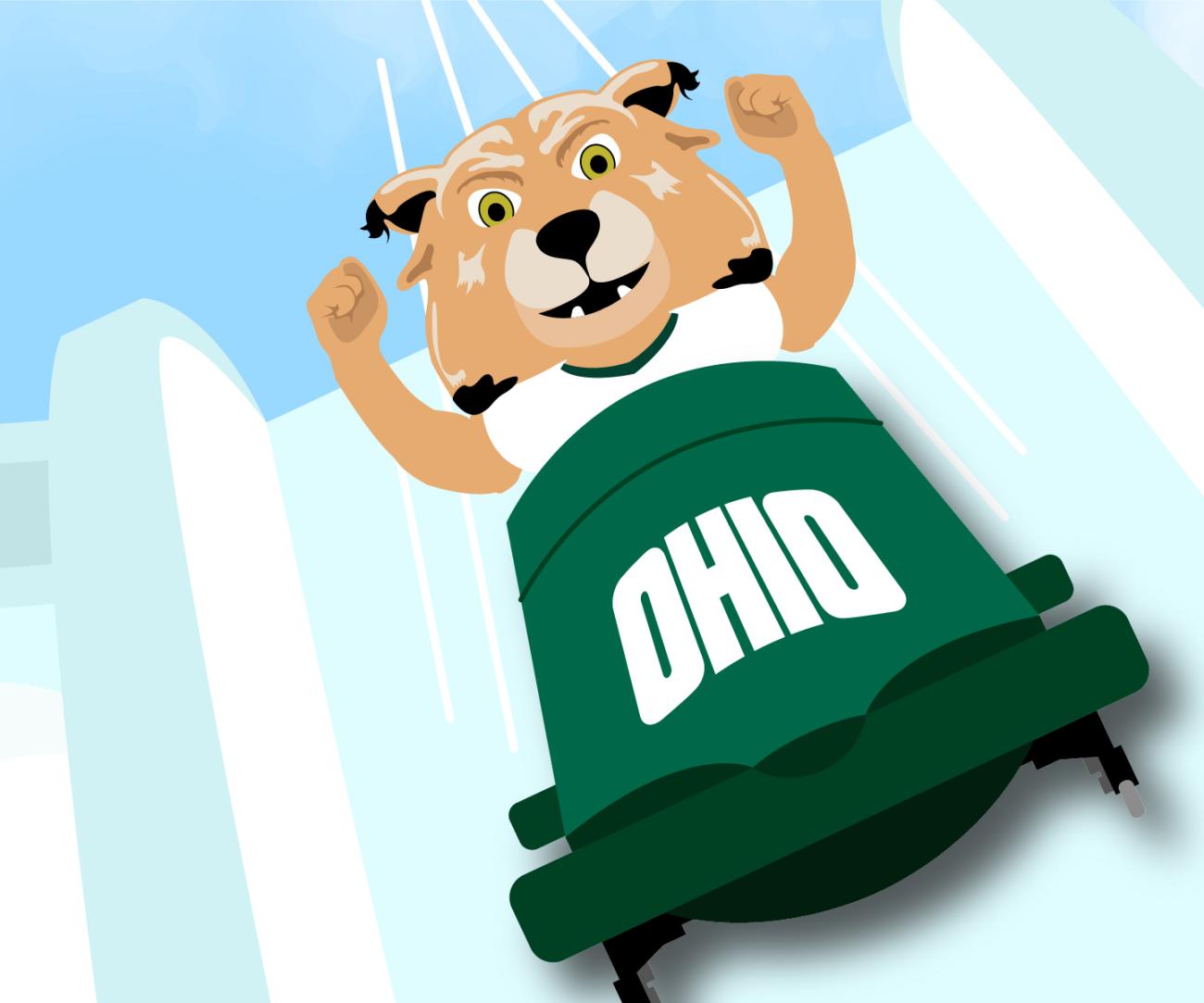 Rufus bobsledding at the Olympics