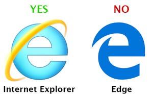 graphics showing internet explorer and edge