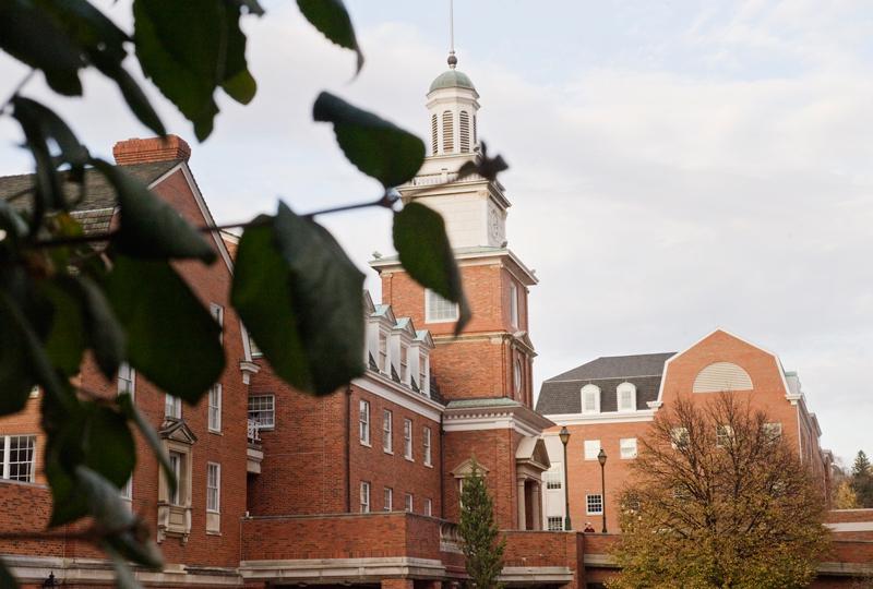 Photo of the exterior of Stocker Center, part of the Russ College of Engineering and Technology at Ohio University