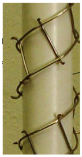 Coil wrapped around a pole