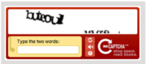 An image of a reCaptcha