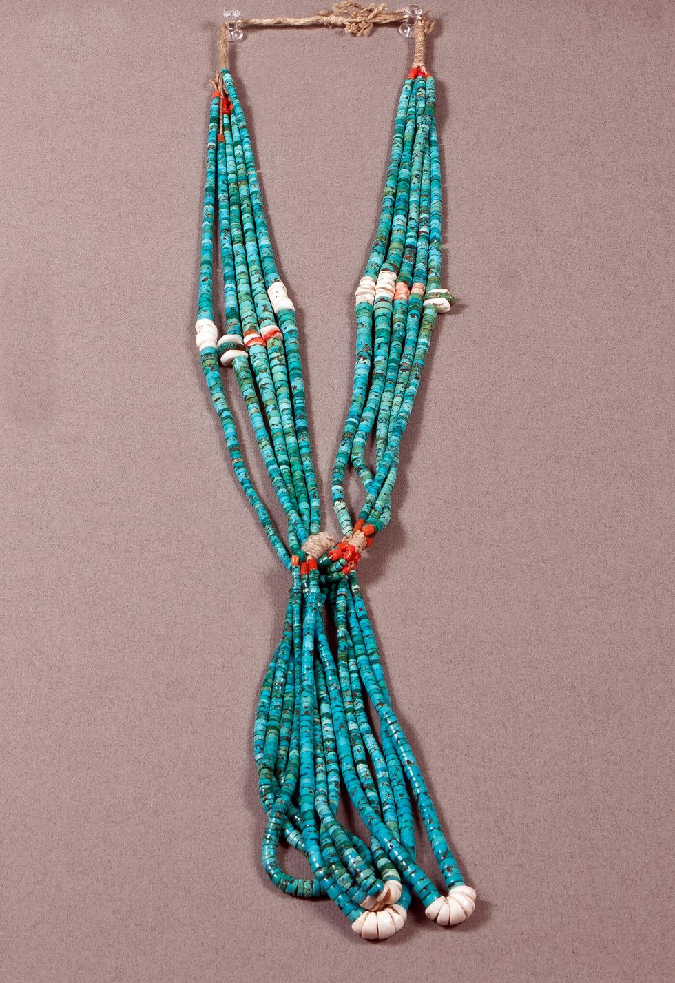 Turquoise Disk Necklace, date unknown, C.A. Wir, 89.016.305. Gift of Edwin L. and Ruth E. Kennedy.