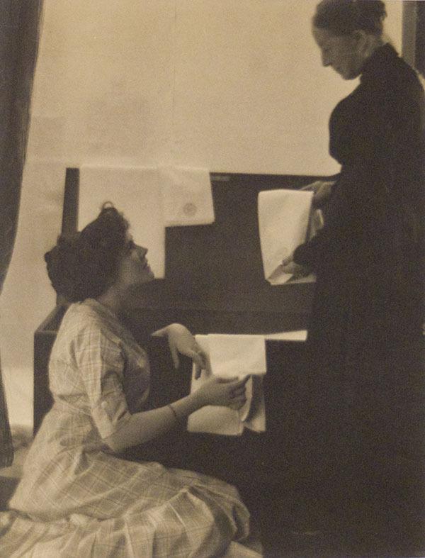 Advertising Photograph for Domestic Linens, c.1919, Clarence H. White, platinum print, 9.125 x 7 in. (23.2 x 17.8 cm.) 78.045.i4. Gift of Clarence H. White Jr.