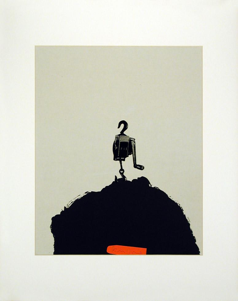 Tool Box III (blue tracing), from the suite A Tool Box, 1966, Jim Dine (American, b. 1935), serigraph and collage, 33” x 26” (83.8cm x 66cm), published by Editions Alecto, London,  KMA 75.104E.i5