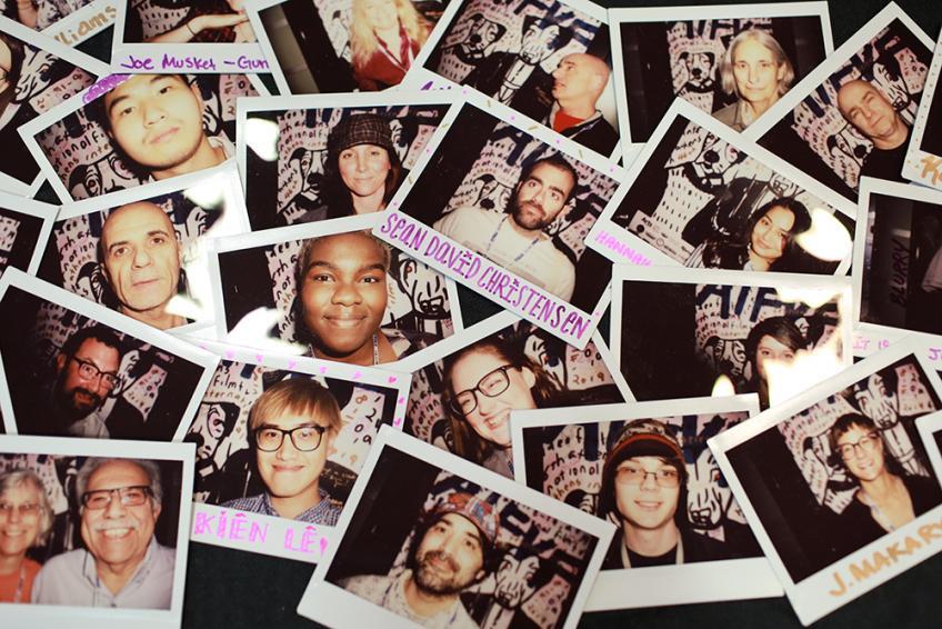Polaroid photographs of people