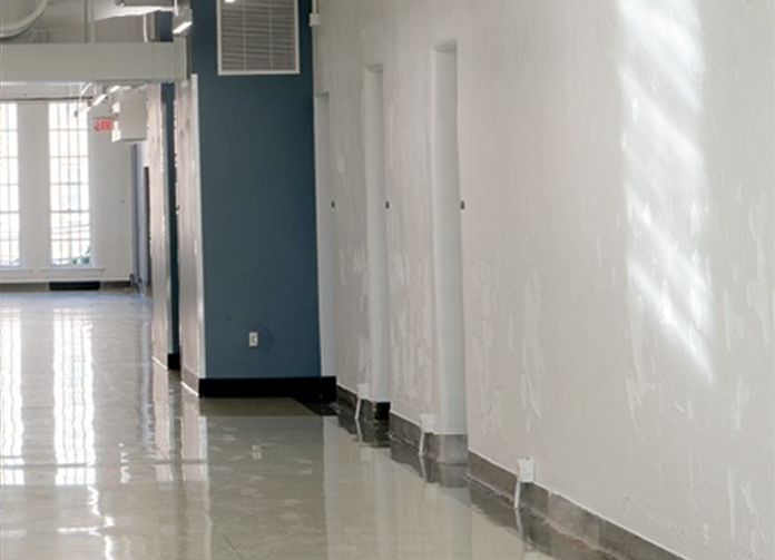 The Ridges hallway after renovation