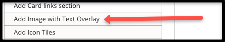 Add image with text overlay