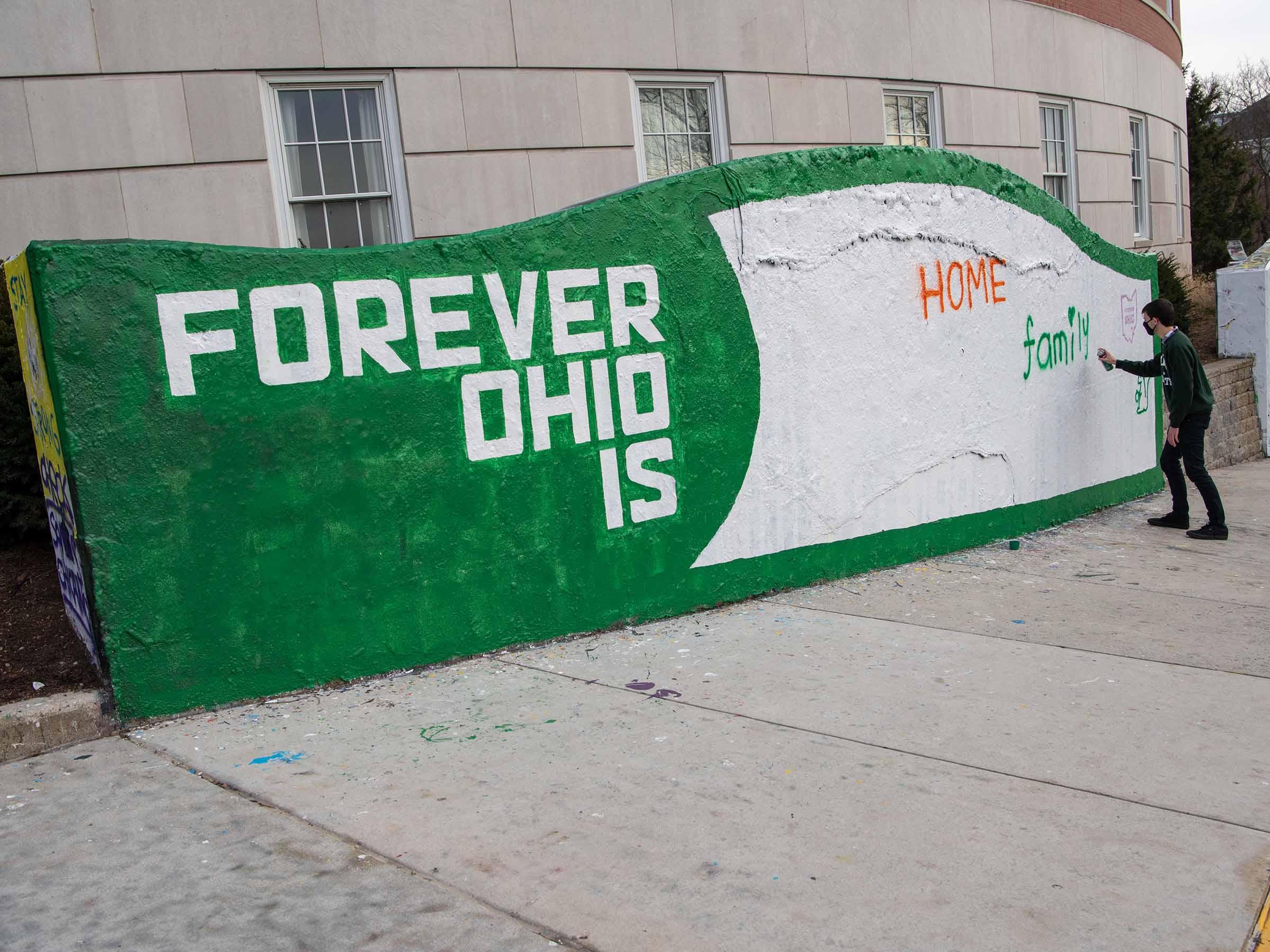 Forever OHIO Graffiti wall design in process