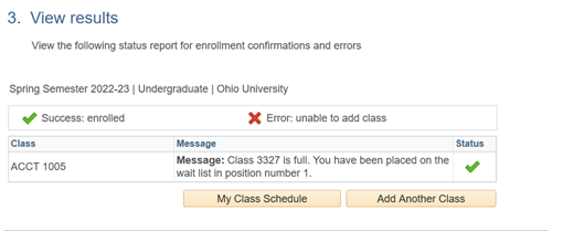Image of Waitlist View Results Button