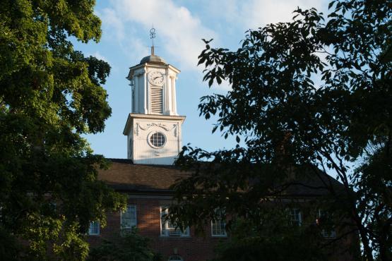 The clock on Cutler Hall.