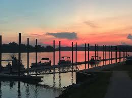 image of Ironton's riverfront at dusk