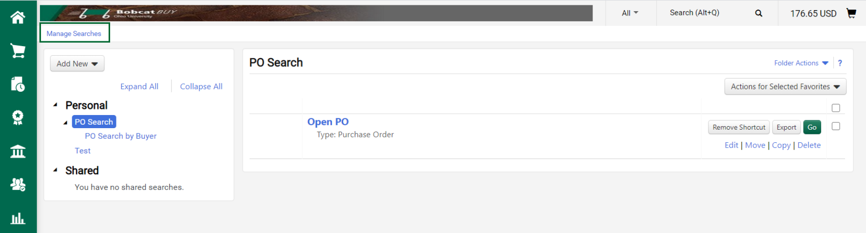 edit saved search