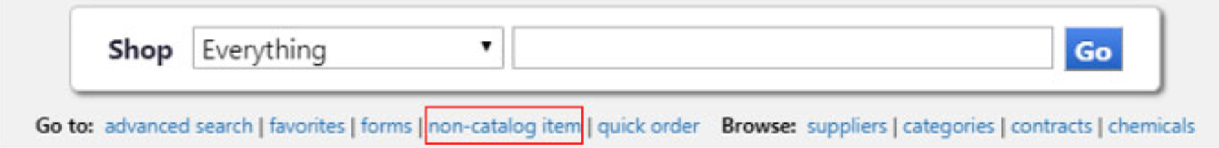 Non‐Catalog Item