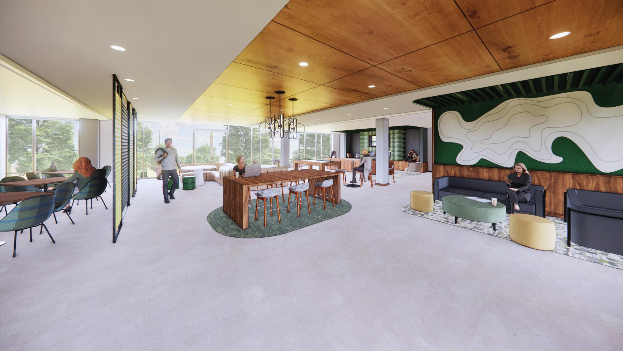 Main lobby of the residence hall.