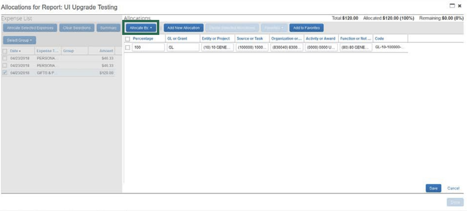 allocations