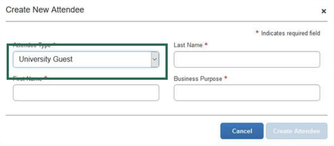 create new attendee