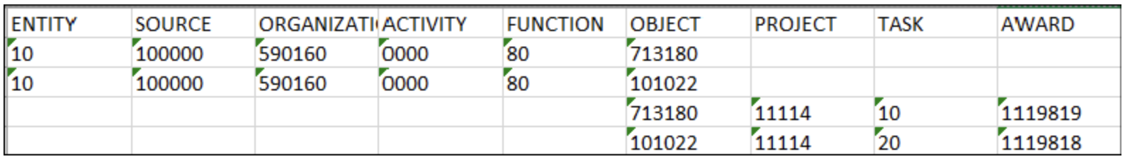 excel file