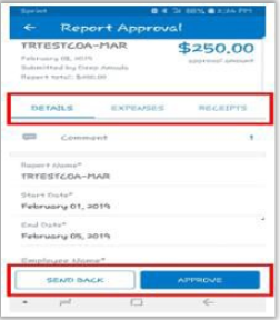 Screenshot of android approval list