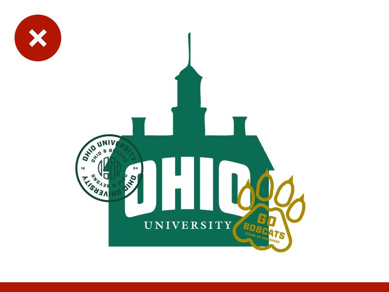 Ohio University Logo - Change Not Acceptable Use