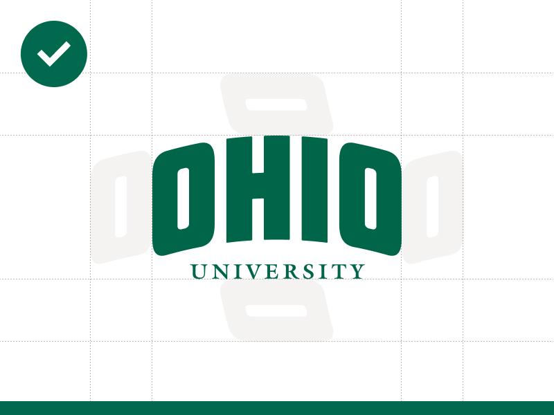 Ohio University Logo - Clear Space Acceptable Use