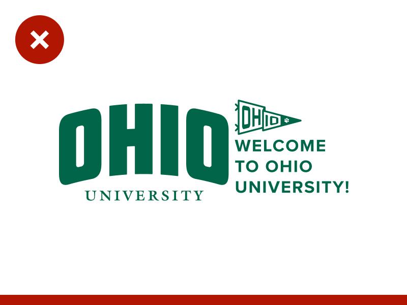 Ohio University Logo - Clear Space Not Acceptable Use